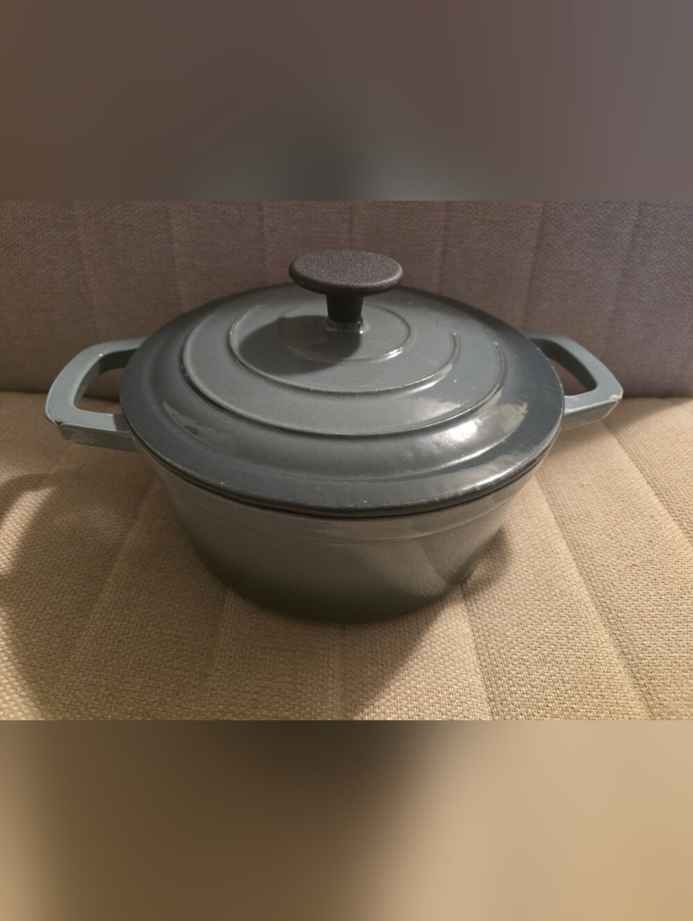 Smith & Clark Ironworks 3 Qt Enameled Cast Iron Dutch Oven Blue/Green